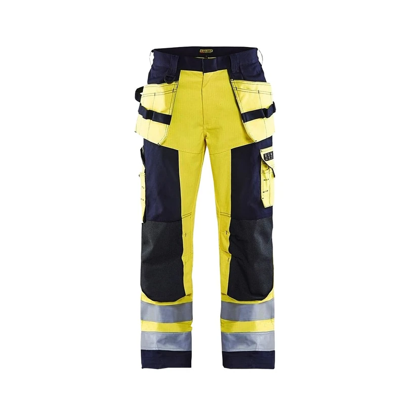 Blakläder 157915143389C154 Multinorm Trouser, Yellow/Navy Blue, Size C154