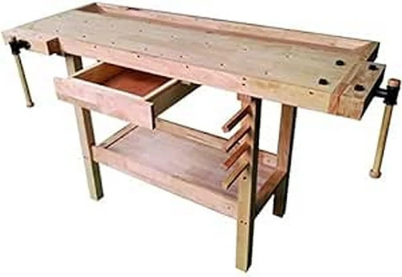 Vigor 4894510 Wooden Workbench, Brown