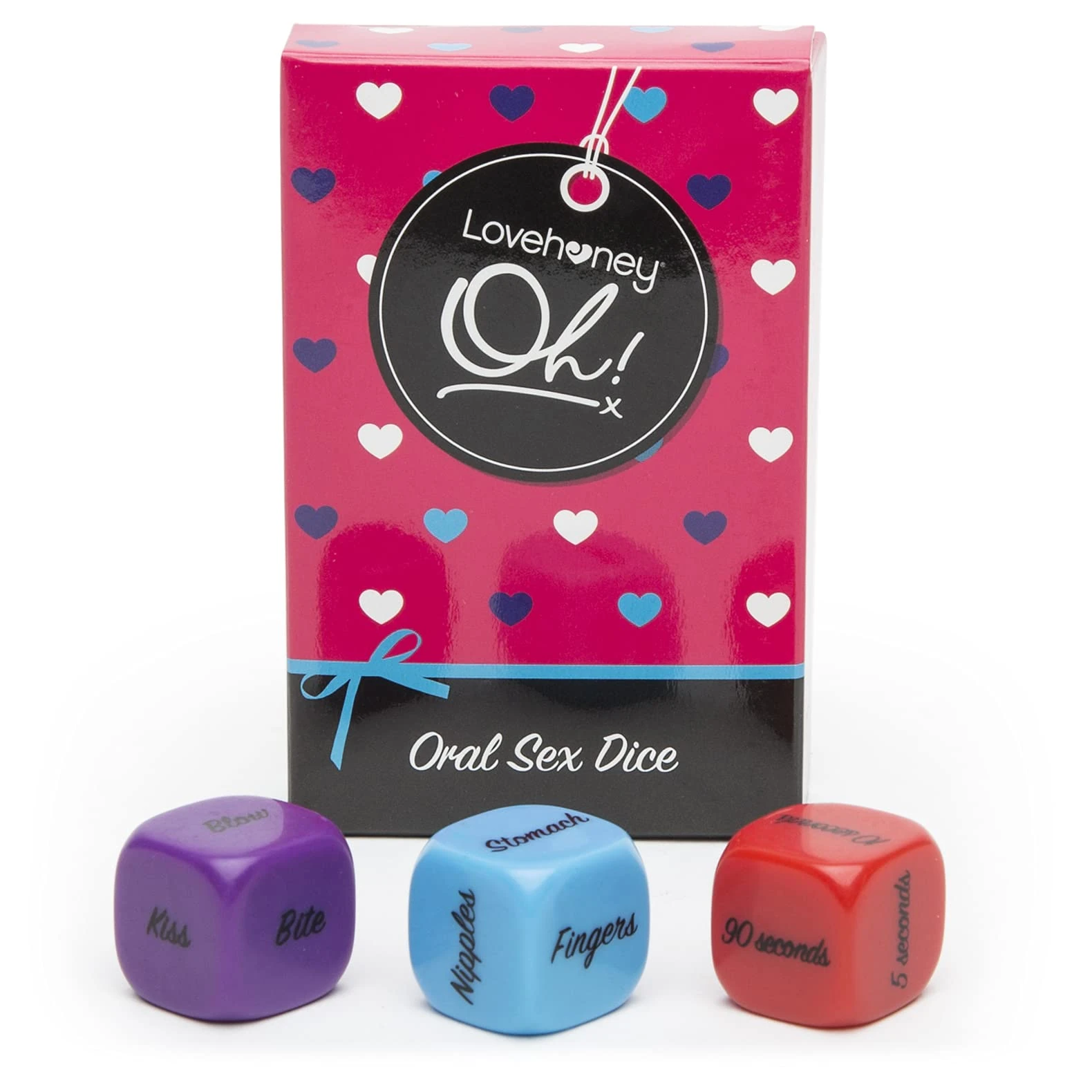 Lovehoney Oh! Dice Toy Gifts for Adult Couples - Plastic - Small & Travel Friendly - Foreplay Date Night Couple Game for Men & Women - Pack of 3