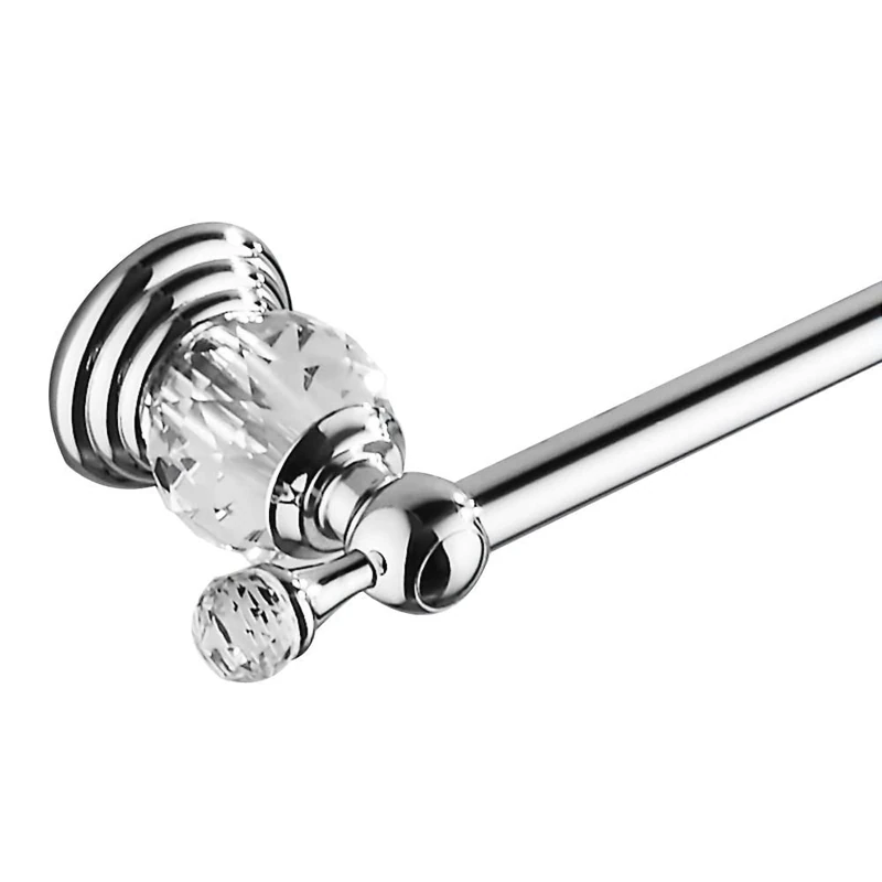 WINCASE Chrome Towel Bar 24 Inch, Crystal Towel Rack, Silver Single Towel Holder for Bathroom Wall Mounted Modern