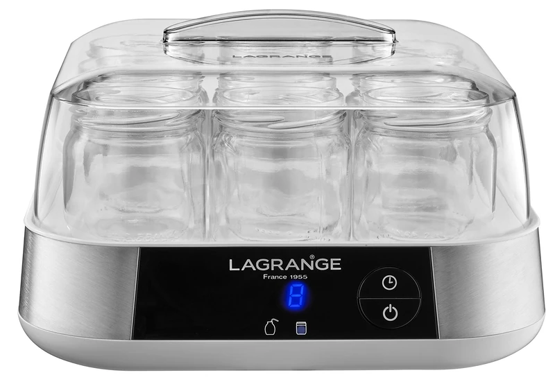 LAGRANGE, Yogurt Maker line, French Manufacture, 9 Glass Jars, 1.5L, programmable, Automatic Shutdown, Sound Signal, 18 W, 459002