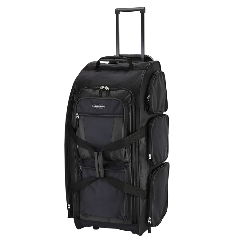 Travelers Club Xpedition 30 Inch Rolling Duffel Bag - Black
