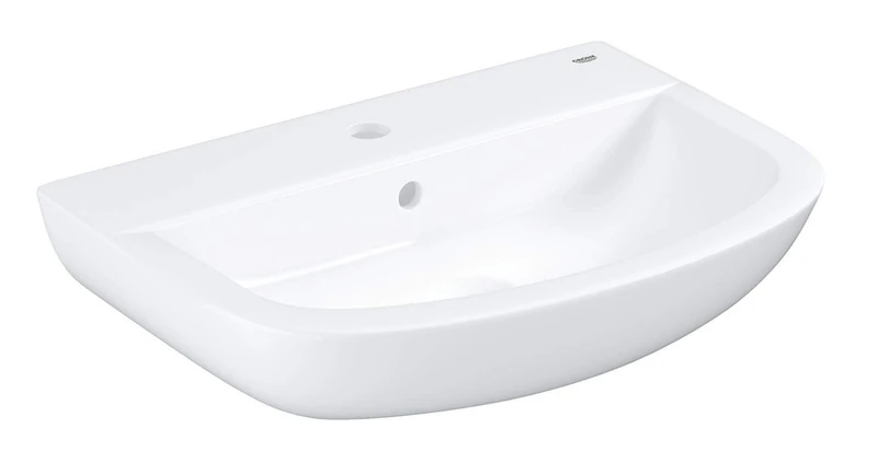 Grohe BAU Ceramic | Bathroom Ceramic – Washbasin 65 cm + Grohe Drain Trap, 39440000 - Image 1