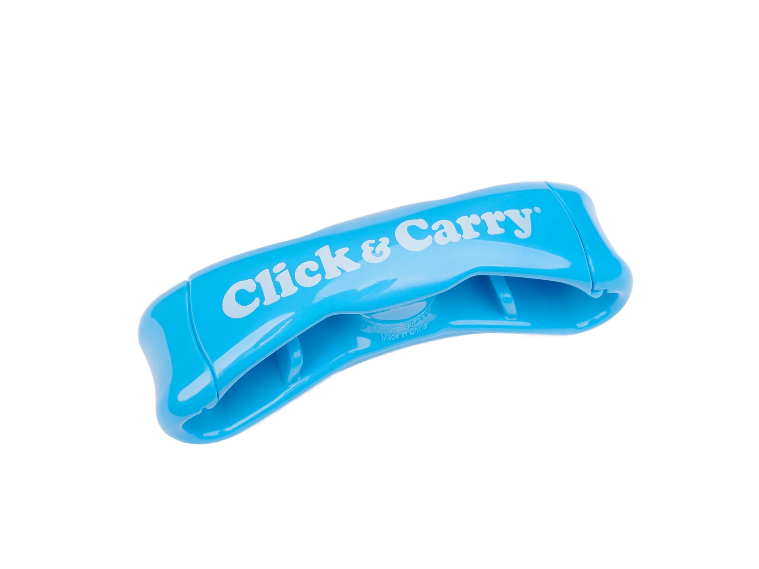 Click & Carry Grocery Bag Carrier, 1 Pack, Blue - As seen on Shark Tank, Soft Cushion Grip, Hands Free Grocery Bag Carrier, Plastic Bag Holder, Haul Sports Gear, Click and Carry with Ease