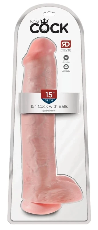 King Cock 15" Cock with Balls Light 38 cm