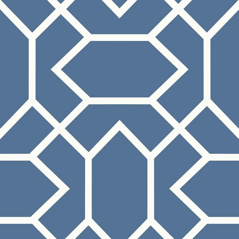 RoomMates Blue Modern Geometric Peel and Stick Wallpaper