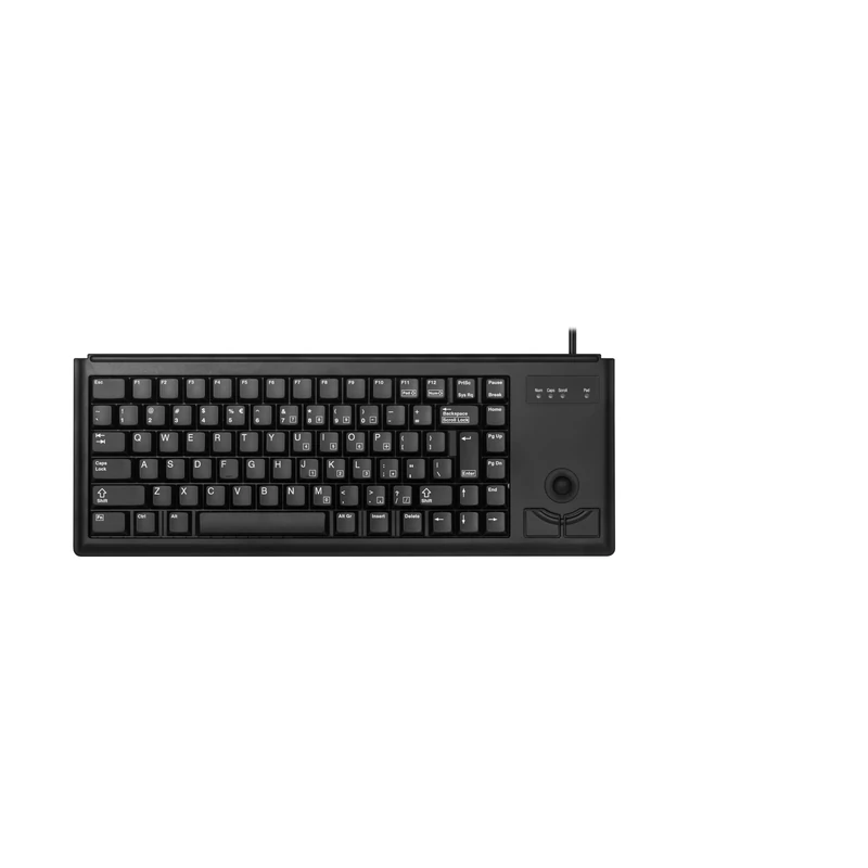 CHERRY G84-4400, Compact Keyboard with Trackball, Italian Layout (QWERTY), Wired (USB-Connection), 2 Mouse Keys, Mechanical ML Switches, Black