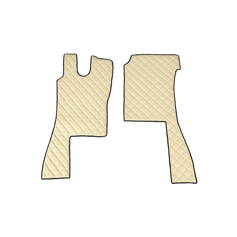 Lampa Cream Faux Leather Rug 96167