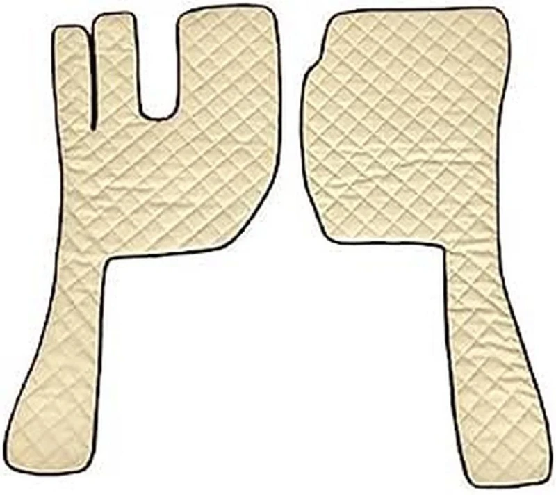 Lampa Cream Faux Leather Rug 96185