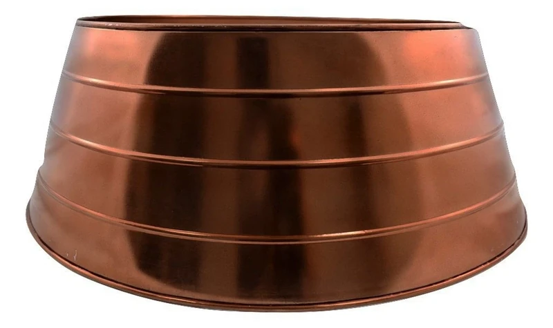 Ivyline Metal Christmas Tree Skirt 67cm Copper, 67x67x25 cm