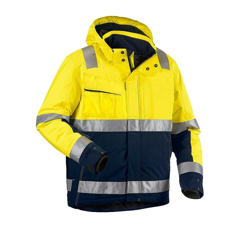 Blakläder 4870198733896XL Winter Jacket, High Vis Yellow/Navy Blue, 6Xl