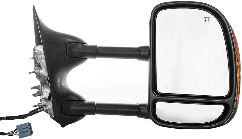 Dependable Direct Right Passenger Side Textured Heated Non-Folding Car Door Mirror for 03-07 Ford Super Duty, 02-05 Excursion