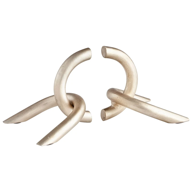 Cyan Design Bookends, Iron, Antique Silver Leaf