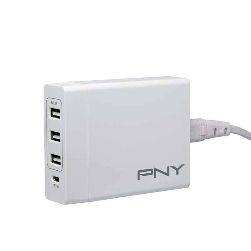 PNY Multi Fast Charger 4 ports with USB-C Power Delivery - Image 1