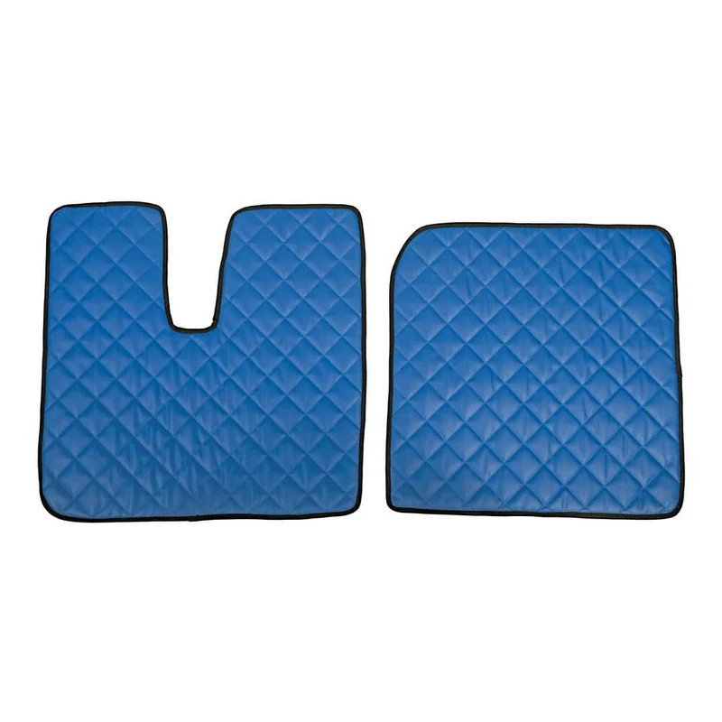 Lampa Faux Leather Rug Blue 96128