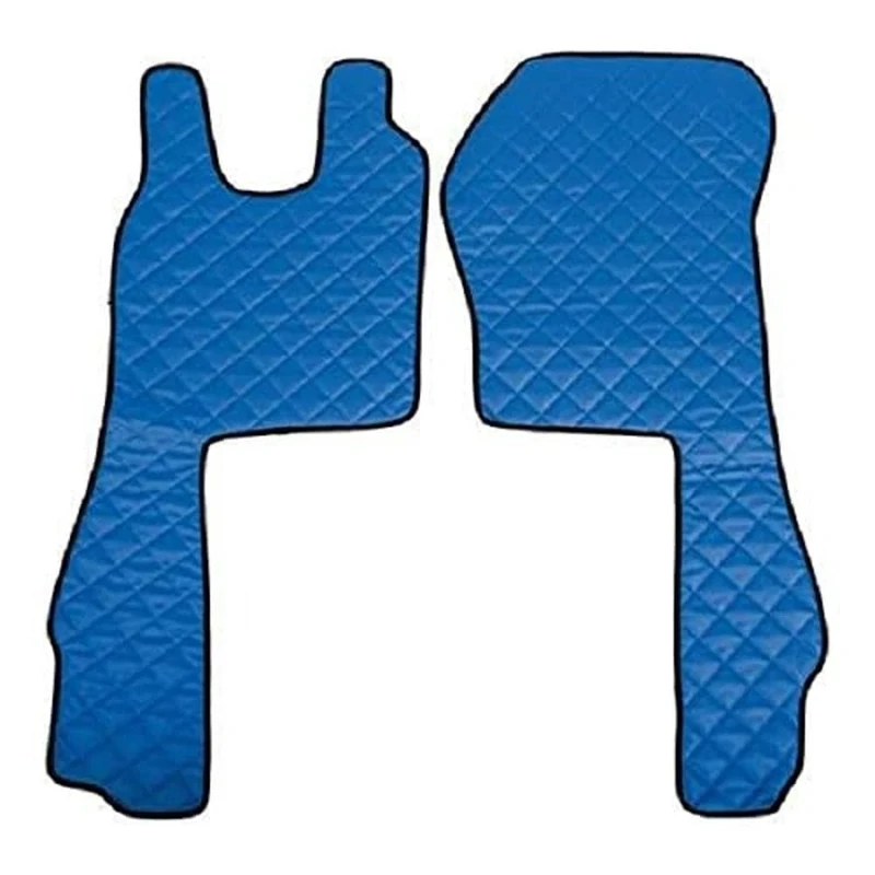 Lampa Faux Leather Rug Blue 96170