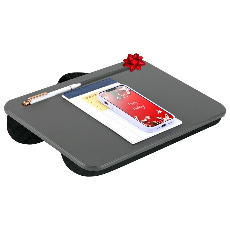 LAPGEAR Compact Lap Desk - Charcoal - Fits up to 15 Inch Laptops - Style No. 43105