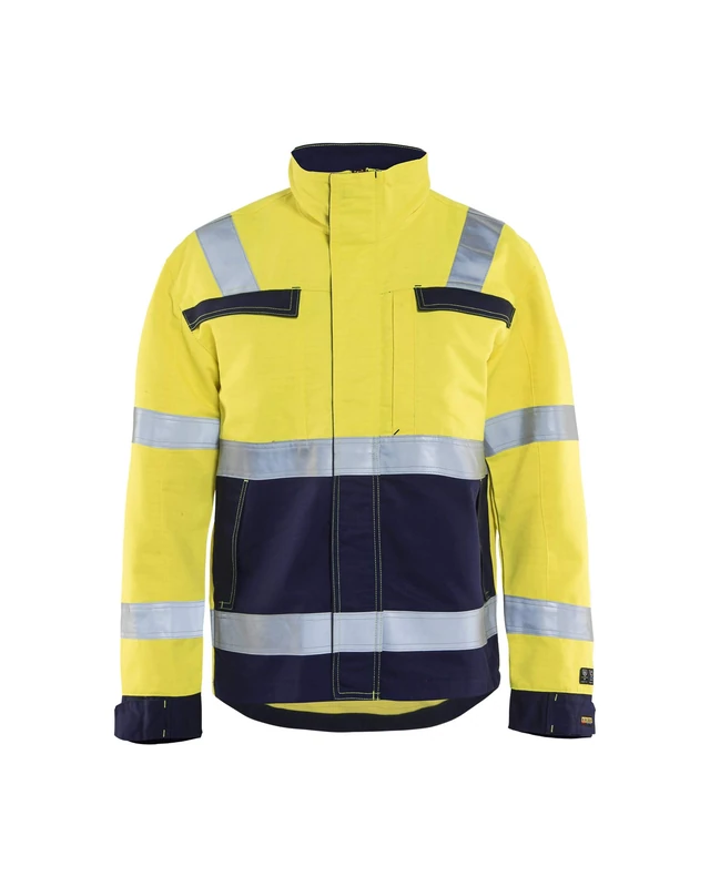 Blakläder 408715143389M Multinorm Jacket, Yellow/Navy Blue, Medium