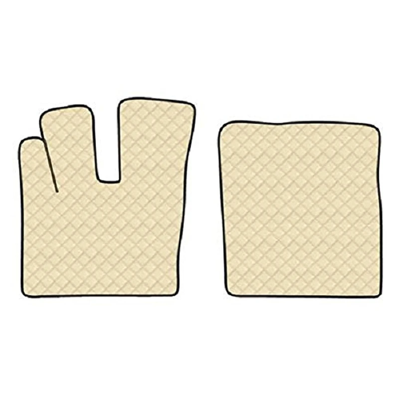 Lampa Cream Faux Leather Rug 96113