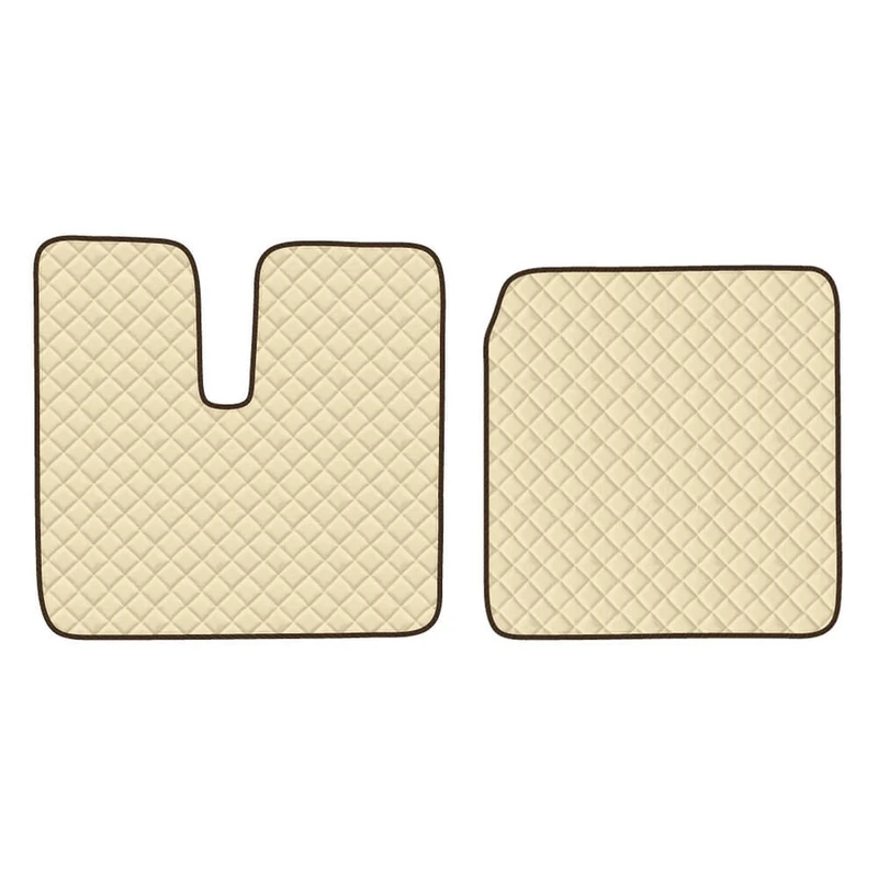 Lampa Cream Faux Leather Rug 96125