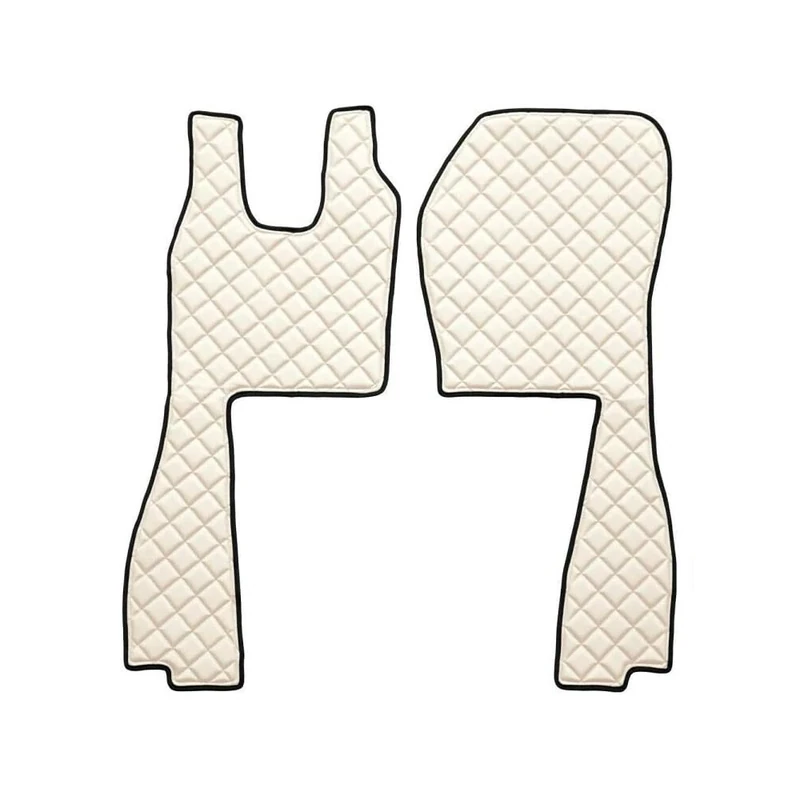 Lampa Cream Faux Leather Rug 96173