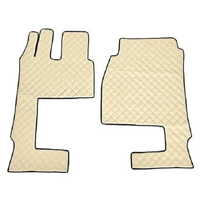 Lampa Cream Faux Leather Rug 96137