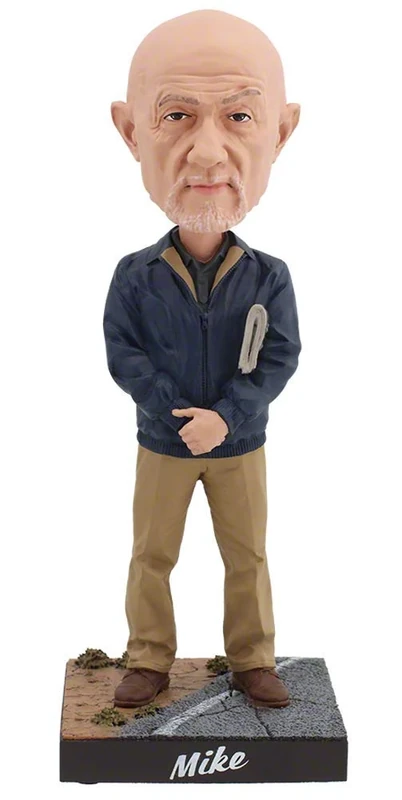 Royal Bobbles Better Call Saul Mike Ehrmantraut Bobblehead, Premium Polyresin Lifelike Figure, Unique Serial Number, Exquisite Detail