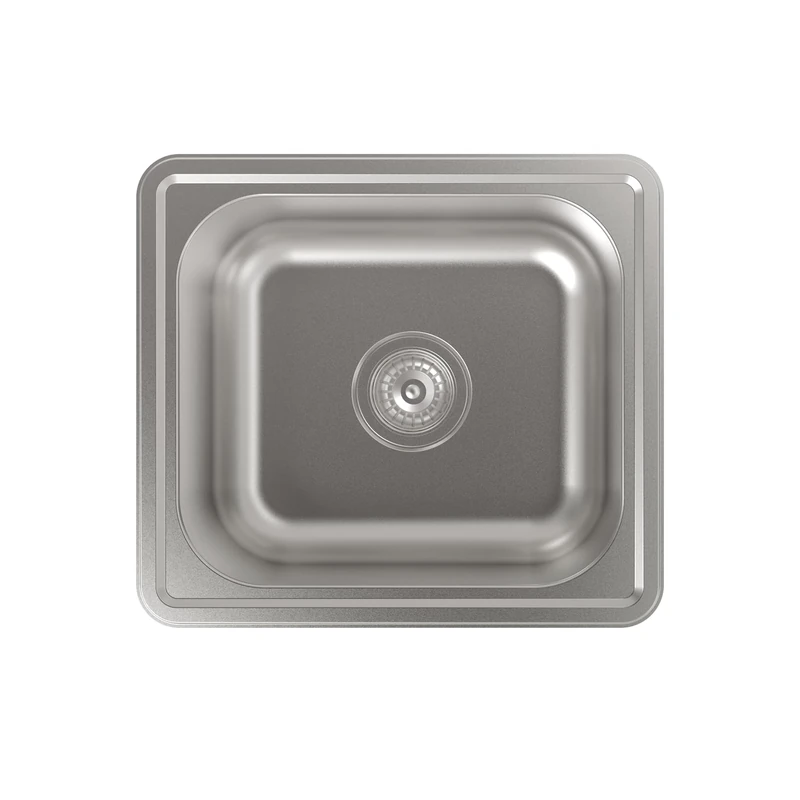Cata Kitchen Sink, Model CSS 1, Top Sink, Square Bowl, Furniture Installation 50 cm, Stainless Steel