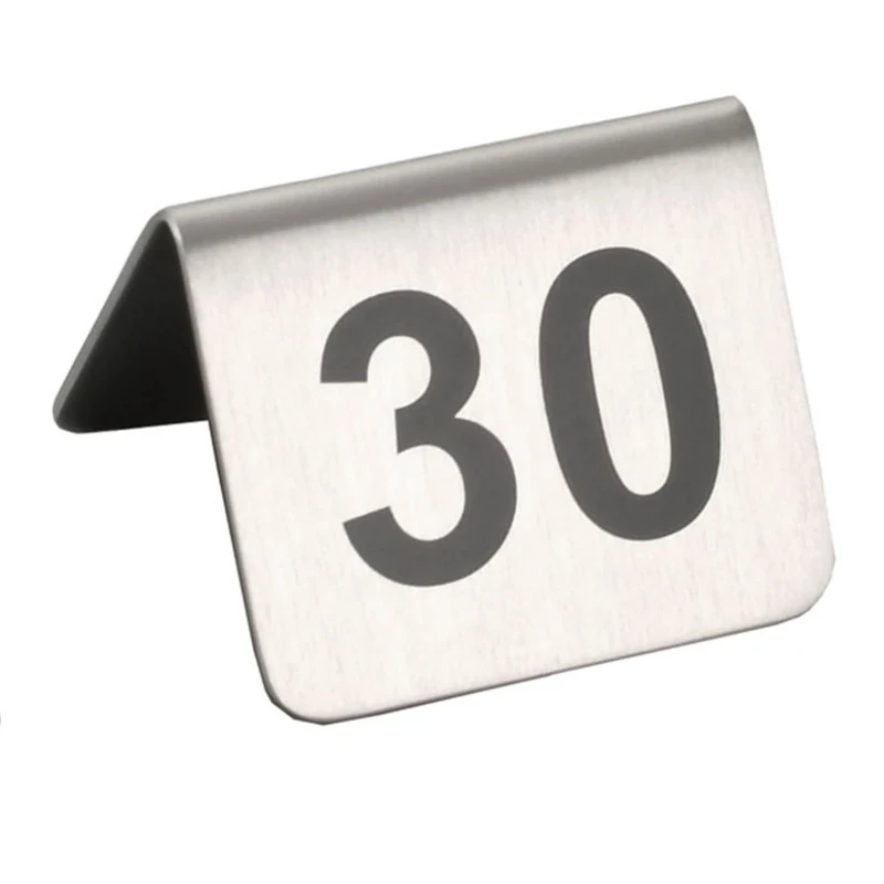 Tabletop Numbers From 26 To 50 5,2X4,2 Cm Silver Stainless Steel - 1 Units