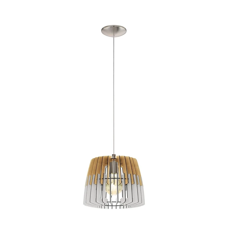 EGLO Artana Pendant Light, Steel, 60 W, Nickel Matte, Pendant Light, Diameter 30 cm