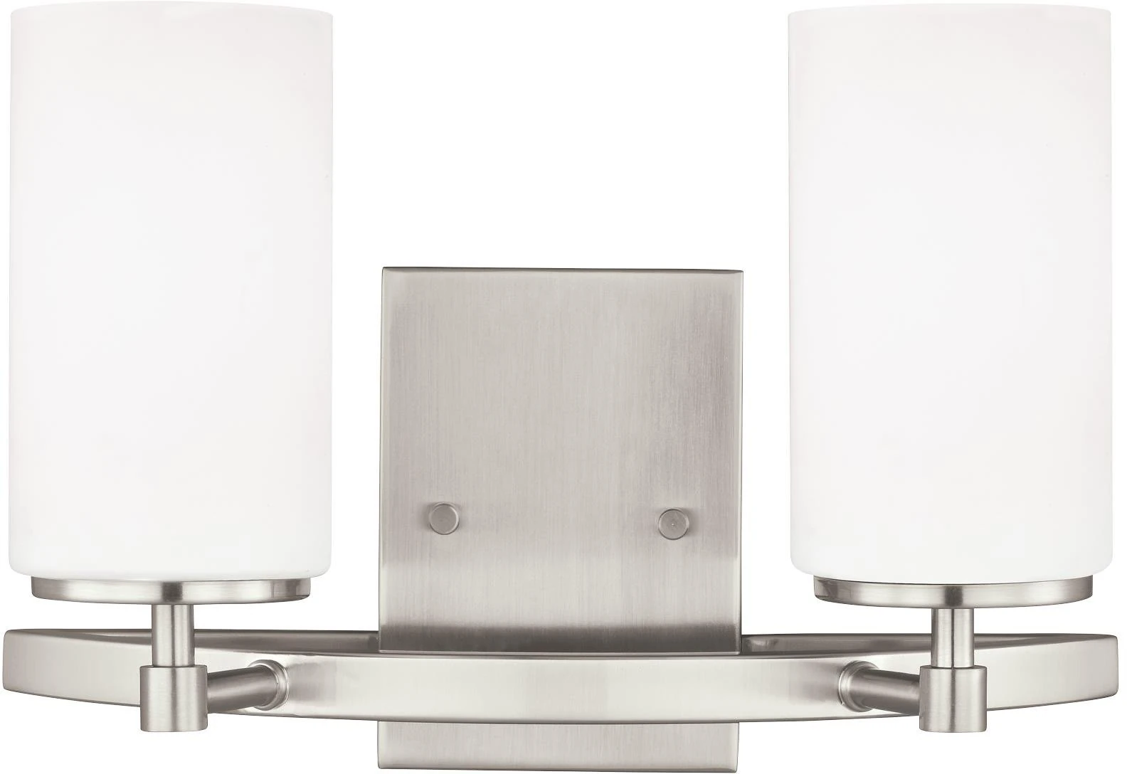 Sea Gull Lighting 4424602EN3-962 Alturas - Two Light Bath Vanity, Brushed Nickel Finish with Etched/White Glass