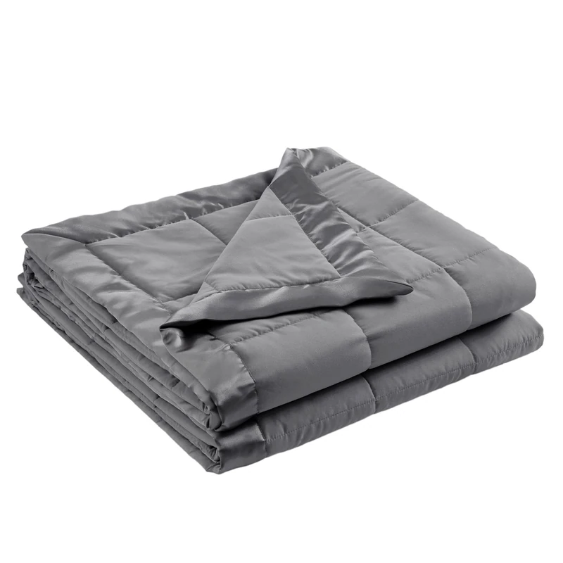 Madison Park Windom Down Alternative Blanket, Premium 3M Scotchgard Moisture Wicking Treatment, Lightweight and Soft Bed Cover For All Season, Satin Trim, Charcoal King