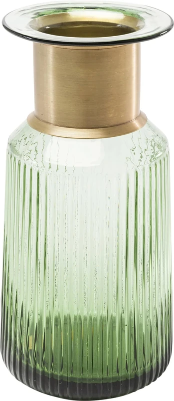 Kare Design Vase Barfly, Green, Handblown Glass, Gift Idea, Table Decoration, Room Decor, Decorative Home Accessories, 30x15x15 cm