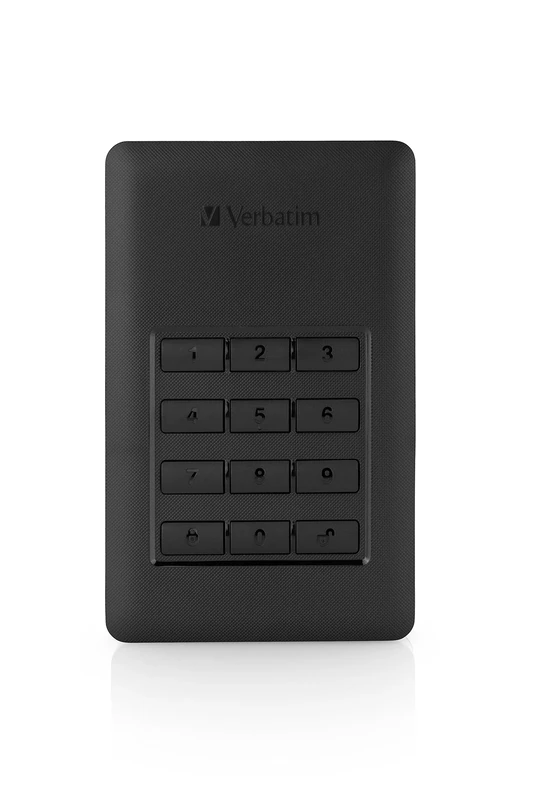 Verbatim 53401 1 TB Store 'n' Go Secure Portable HDD with Keypad Access - Black