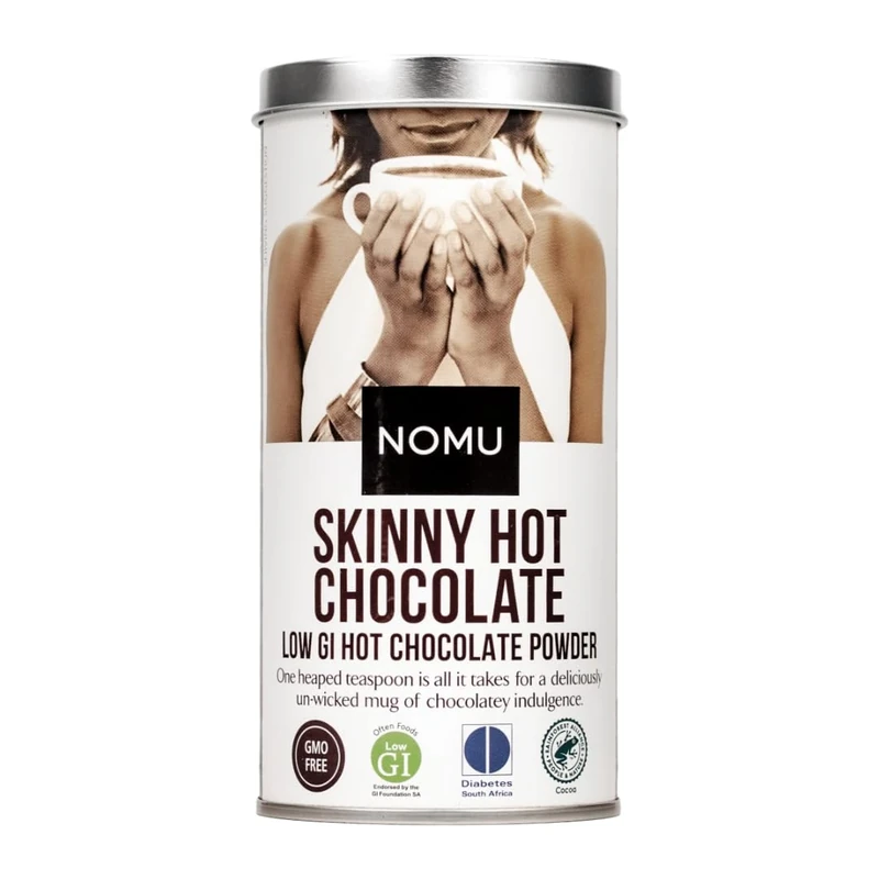 NOMU Skinny Hot Chocolate - Sugar-free, Keto, Aspartame Free, 200g, 33 Servings, Chocolatey, Guilt Free - Ideal for Weight Watchers & Diets