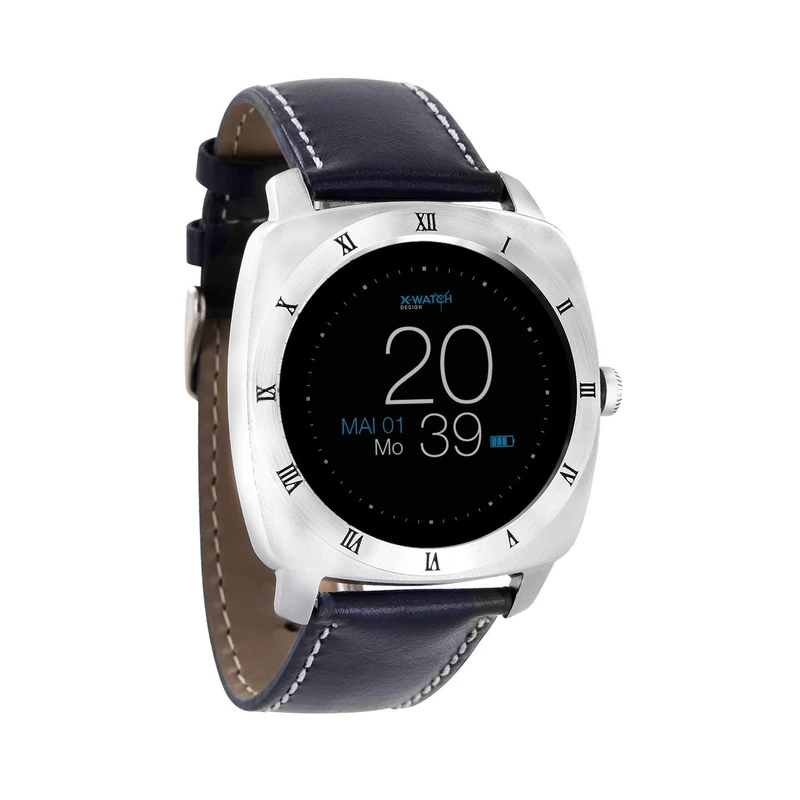 X-WATCH NARA XW PRO Navy Blue Smartwatch for iPhone and Android - Image 1