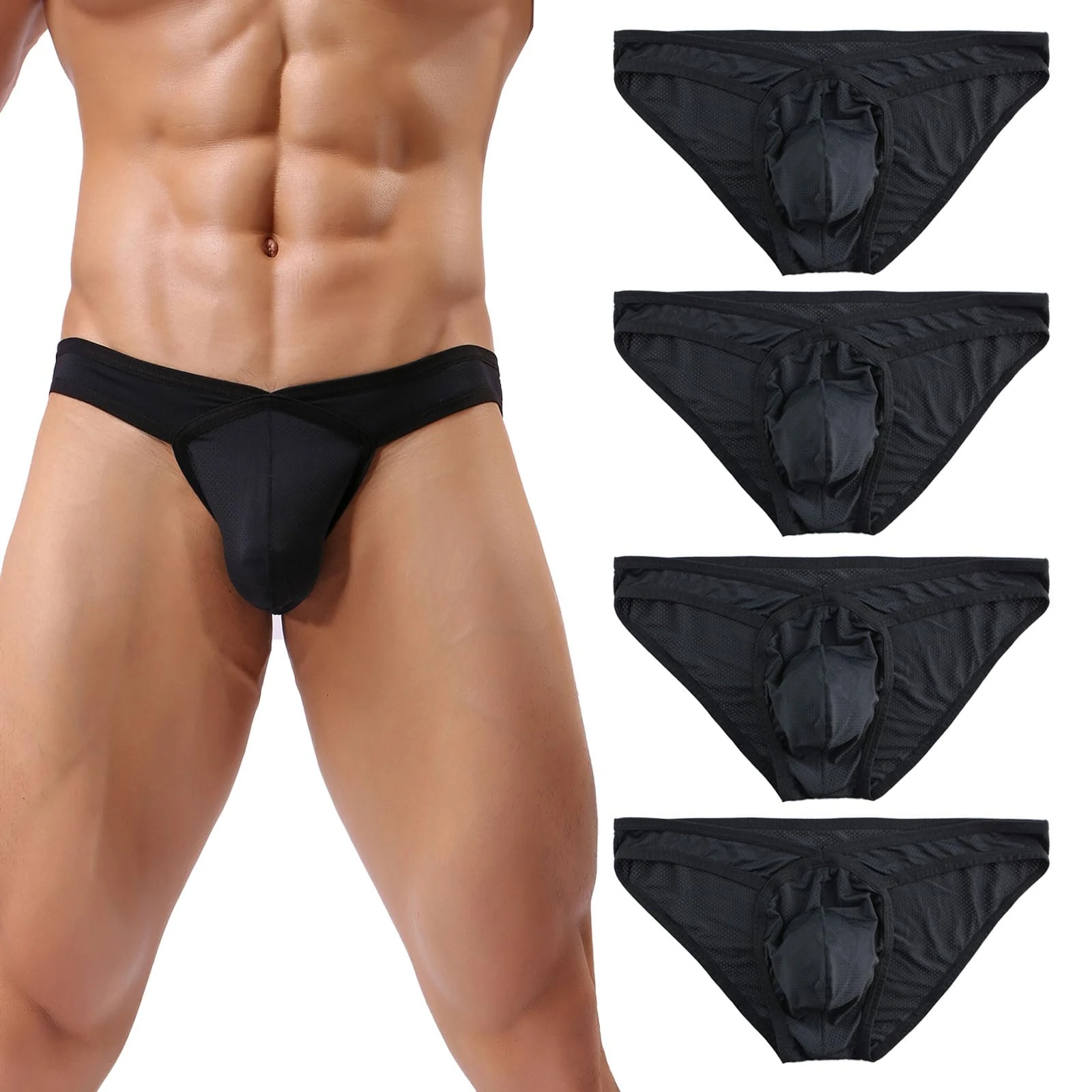 Summer Code Mens Sexy Micro Mesh Briefs Soft Breathable Bulge Pouch Underwear