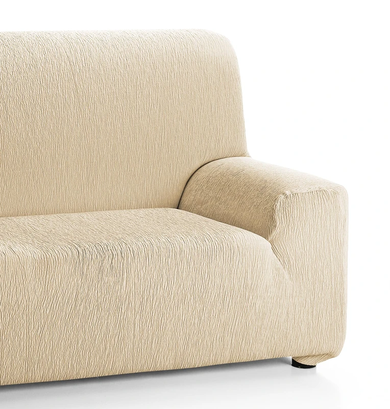 Martina Home 4 Seater Stretch Sofa Cover, Polyester Cotton, Beige, 4 Plazas (220 a 260 cm) - Image 1