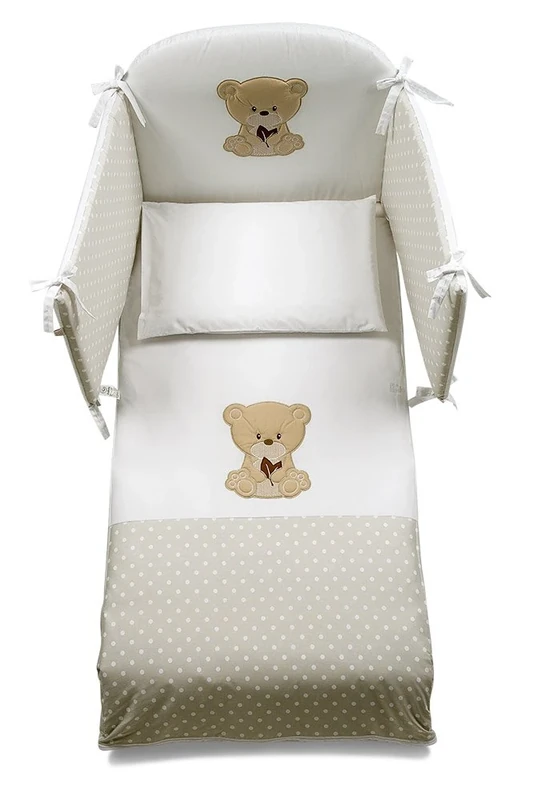 Italbaby 5 Piece Maxi Petit Amis Bedding Set, White, Multi-Color, One Size
