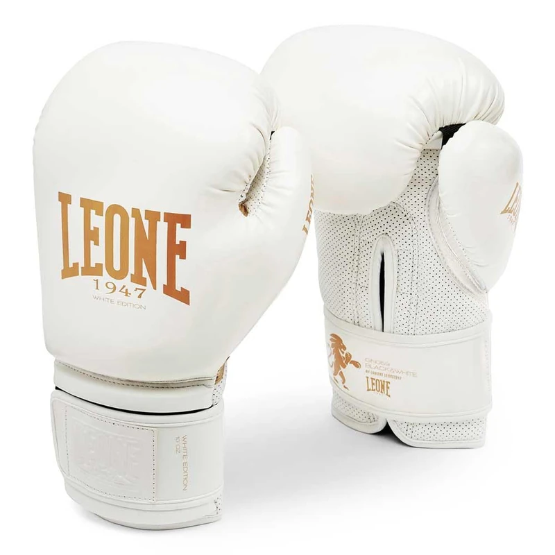LEONE 1947, White Edition Boxing Gloves, Unisex Adult, White, 16 OZ, GN059