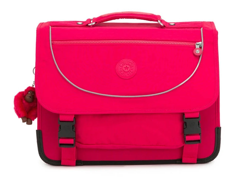 Kipling PREPPY Medium Schoolbag - True Pink with Rain Cover