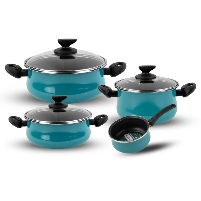 Desconocido Magefesa Country Enamelled Steel Battery Green Outdoor Water and Non Stick Bi-Layer Reinforced Suitable for All Cookers Including Induction, 24 cm