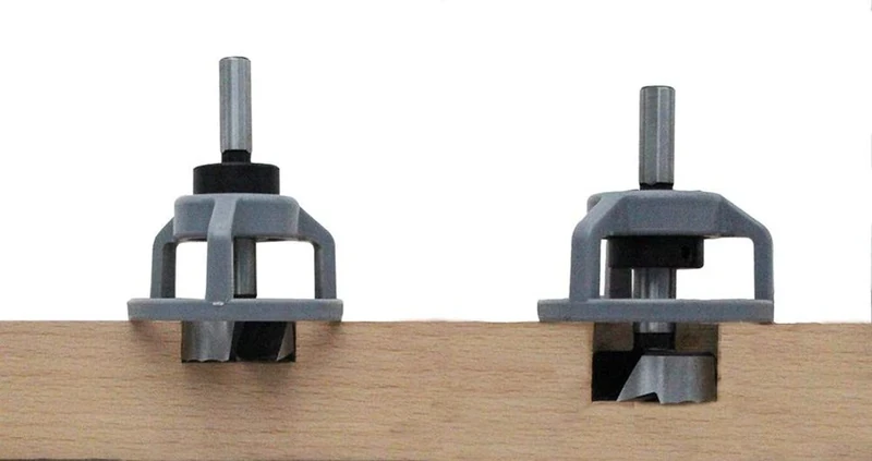 Fisch 973F0008 Drill Stopper and Bushing for Forstner Bit, 0 V, Silver, 8 mm, 2-Piece