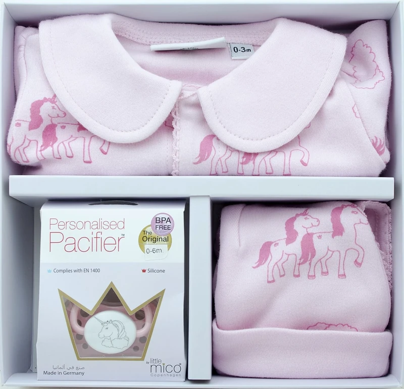 Little Mico WGBU-P-3 Unicorn Welcome Gift Box, Pink