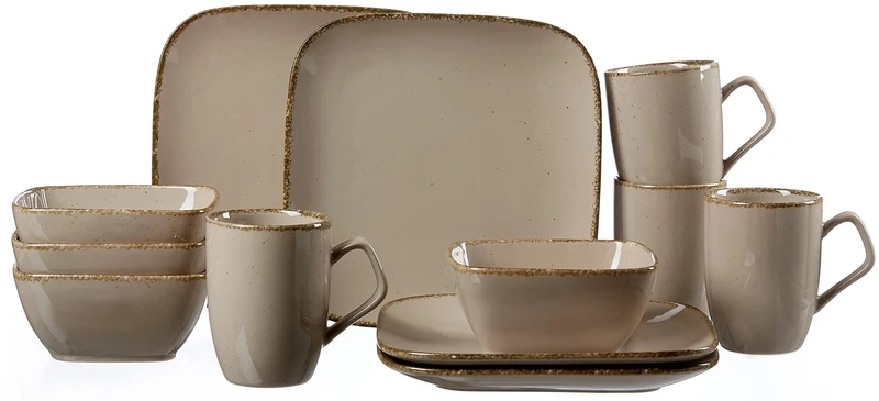 Ritzenhoff & Breker Brunch/Casa Breakfast Set, Set of 12 Ceramic Nougat 38 x 27 x 27 cm, – Units