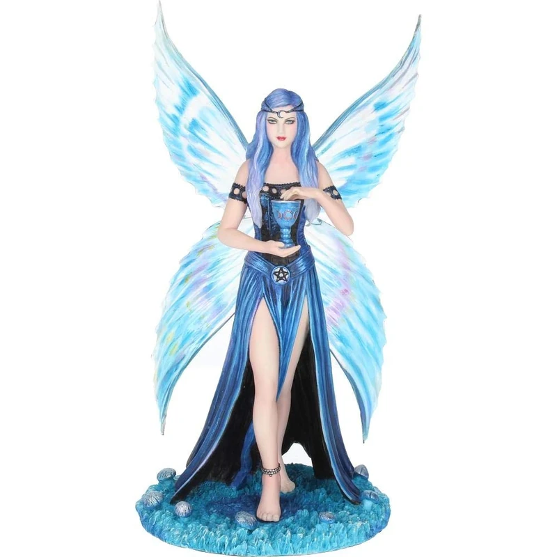 Nemesis Now Anne Stokes Enchantment Fairy Figurine, Blue, 26cm Blue