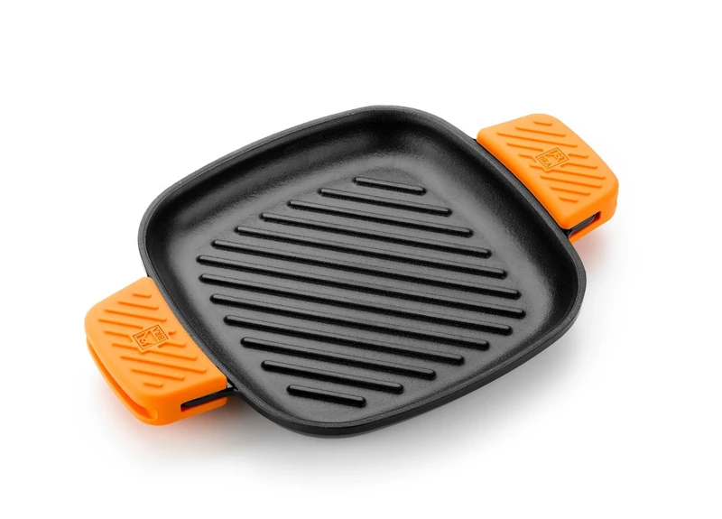 BRA Efficient Iron Square Grill with Stripes, 24 cm