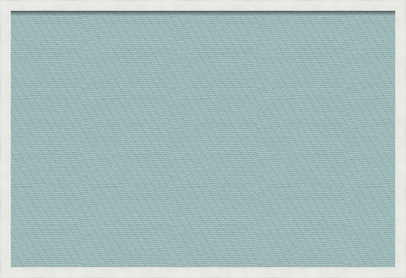 PinPix custom printed pin cork bulletin board made from canvas, Lux Stripes Aqua 36x24 Inches 2 x 3 ft and framed in Satin White Frame (PinPix-Group-65) - Image 1