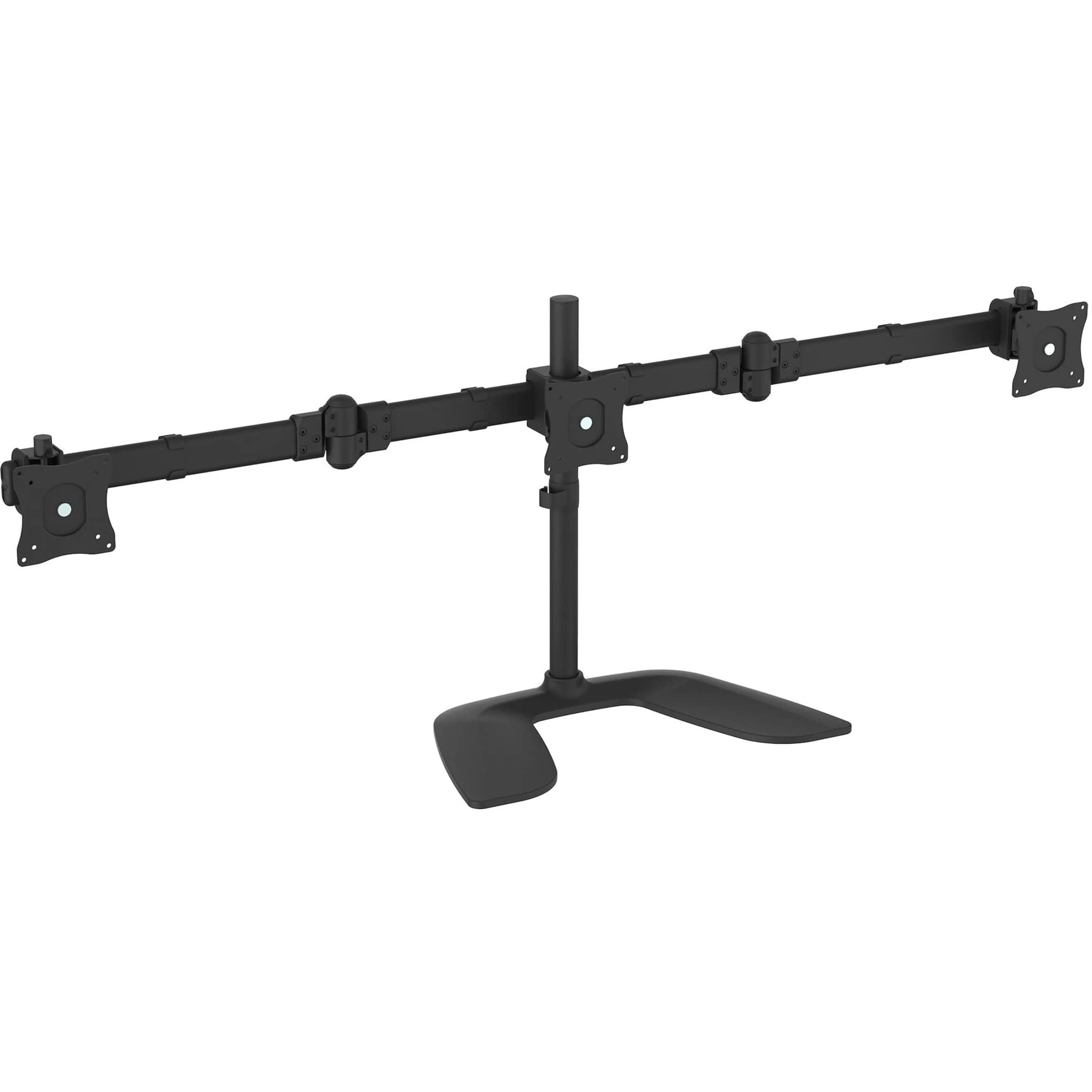 StarTech.com Triple Monitor Stand - Articulating - For Monitors 13” to 27” Adjustable VESA Computer Monitor Stand for 3 Monitor Setup - Steel - Black (ARMBARTRIO2)
