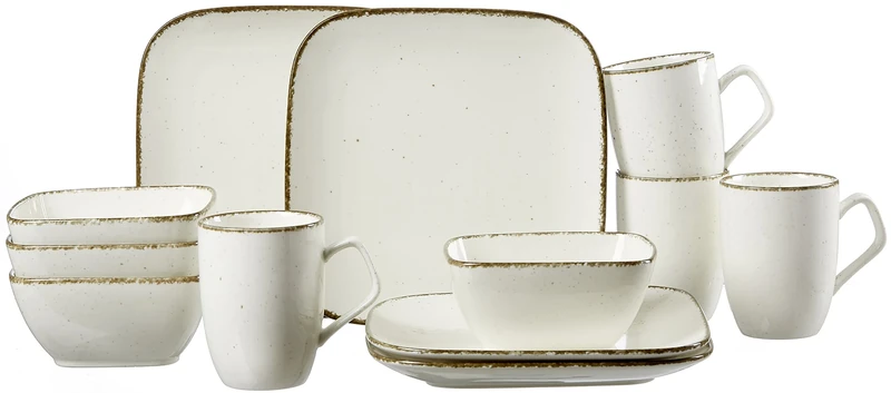 Ritzenhoff & Breker Brunch/Casa Breakfast Set, Set of 12 Ceramic Cream 38 x 27 x 27 cm, – Units